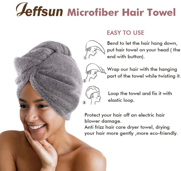 Microfiber Hair Wrap, Gentle Drying Hair Products for Women