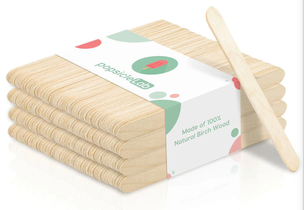 200Pcs Popsicle Sticks Craft Sticks 4.5 inch Natural Wooden Food Grade Craft  Sticks Wood Ice Cream Sticks for DIY