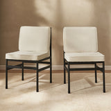 Odelia dining chair in pearl white bouclé – lifestyle room view