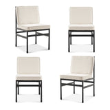 Odelia dining chair in pearl white bouclé – shown as a set of 4