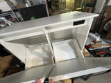 Jaxpety Double Tilt Out Trash Can Cabinet with Deodorizing Function” Wide White
