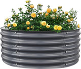 Nossta round raised garden bed 42 x 42 x 17 in, Deep Grey