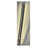 Minimalist black LED long strip wall lamp, 100cm – real photo, lit, side angle