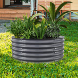 Nossta round raised garden bed 42 x 42 x 17 in, Deep Grey