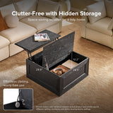Blake lift-top coffee table in black oak – feature highlights