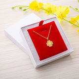 GEFTOL white cardboard jewelry gift box 3.5 x 3.5 x 1 in