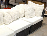 White seat cushion foam inserts and back/throw pillow inserts (fabric covers not included)