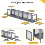 Modular wooden cat tunnel – multiple entrances and rotatable door locks