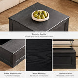 Blake lift-top coffee table in black oak – feature highlights