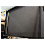 Black jersey shadow box display case 22.5 x 36 in - real photo, open interior with black felt back and hanger bar