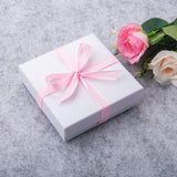 GEFTOL white cardboard jewelry gift box 3.5 x 3.5 x 1 in