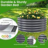 Nossta round raised garden bed 42 x 42 x 17 in, Deep Grey