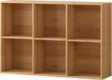 6-cube storage organizer natural oak – empty product view