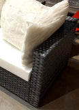 Right arm end section of the gray wicker patio sectional