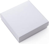 GEFTOL white cardboard jewelry gift box 3.5 x 3.5 x 1 in