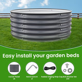 Nossta round raised garden bed 42 x 42 x 17 in, Deep Grey