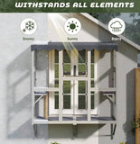 59” x 70.9” Large Outdoor Wall-Mounted Catio Cat Enclosure with Platforms & Scratcher