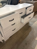 58” Wide 7-Drawer Wood Dresser Chest with Large Storage Drawers – Bedroom Organizer