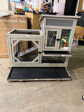 Large Two-Level Wooden Rabbit Hutch Chicken Coop with Enclosed House Run & Pull-Out Trays