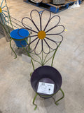 24” Daisy Flower Planter Stand Garden Decor Outdoor Metal Planter