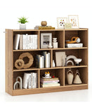 3-tier open 8-cube bookcase natural light wood – front product view