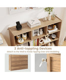 3-tier open 8-cube bookcase natural light wood – angled product view