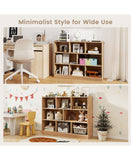 3-tier open 8-cube bookcase natural light wood – additional view