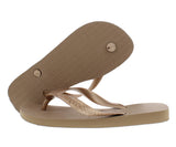 Havaianas Top Fc Unisex Sandals Size 6, Color: Rose Gold