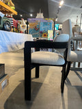 22” Wide Upholstered Accent Dining Chair with Black Wood Frame