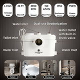 MaceratingFlo Ultra 750W toilet – feature highlights