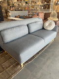 Ahdome ValMinimal Sectional Left Facing Sofa Lounger Grey Linen