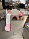 8-in-1 Toddler Slide Playset with Basketball Hoop & Telescope – Pink Fish, Fully Assembled