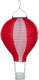 Alpine solar hot air balloon lantern – red/pink, on white