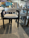 22” Wide Upholstered Accent Dining Chair with Black Wood Frame