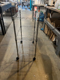 3-Tier Heavy Duty Rolling Wire Shelving Rack – 24” x 14” x 30” Chrome Storage Cart