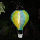 Alpine solar hot air balloon lantern – flame LED glow at night