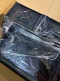 12 Clear Stackable Shoe Storage Box Organizer 13” x 10” x 6”-Black