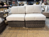 Rattan Wicker Fully Assembled 2 Person Seating Group with Cushions