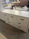 58” Wide 7-Drawer Wood Dresser Chest with Large Storage Drawers – Bedroom Organizer