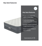 Queen Size Inflatable Air Mattress with Built-In Pump, Headboard & Cushioned Sleeping Surface