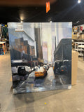 Large City Street Canvas Wall Art – Framed Urban Landscape 54”H x 48”W x 1.5”D