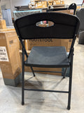 Nazhura Heavy Duty Folding Chair Black Steel Frame 350 lb Capacity