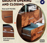 Walnut 2-Drawer Lateral File Cabinet for Letter & Legal Files with Anti-Tip Interlock-Pre built and in box