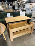 Lift Top Storage Coffee Table with Drawers and Shelf 39.5” x 24”