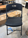Nazhura Heavy Duty Folding Chair Black Steel Frame 350 lb Capacity