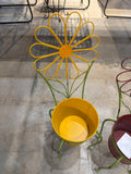 24” Daisy Flower Planter Stand Garden Decor Outdoor Metal Planter