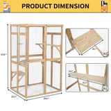 39" outdoor cat enclosure catio – grey, interior platforms and hammock detail