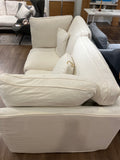 White Linen Feathers Sofa Sectional by ValYou - comfortable sectional sofa - modern and soft - 80” wide