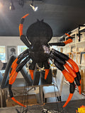 Northlight Lighted Spider Halloween Decoration – 4.5' Black & Orange Purple LED, Fully Assembled