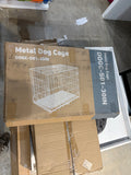 30” Metal Folding Dog Crate with Leak-Proof Tray
